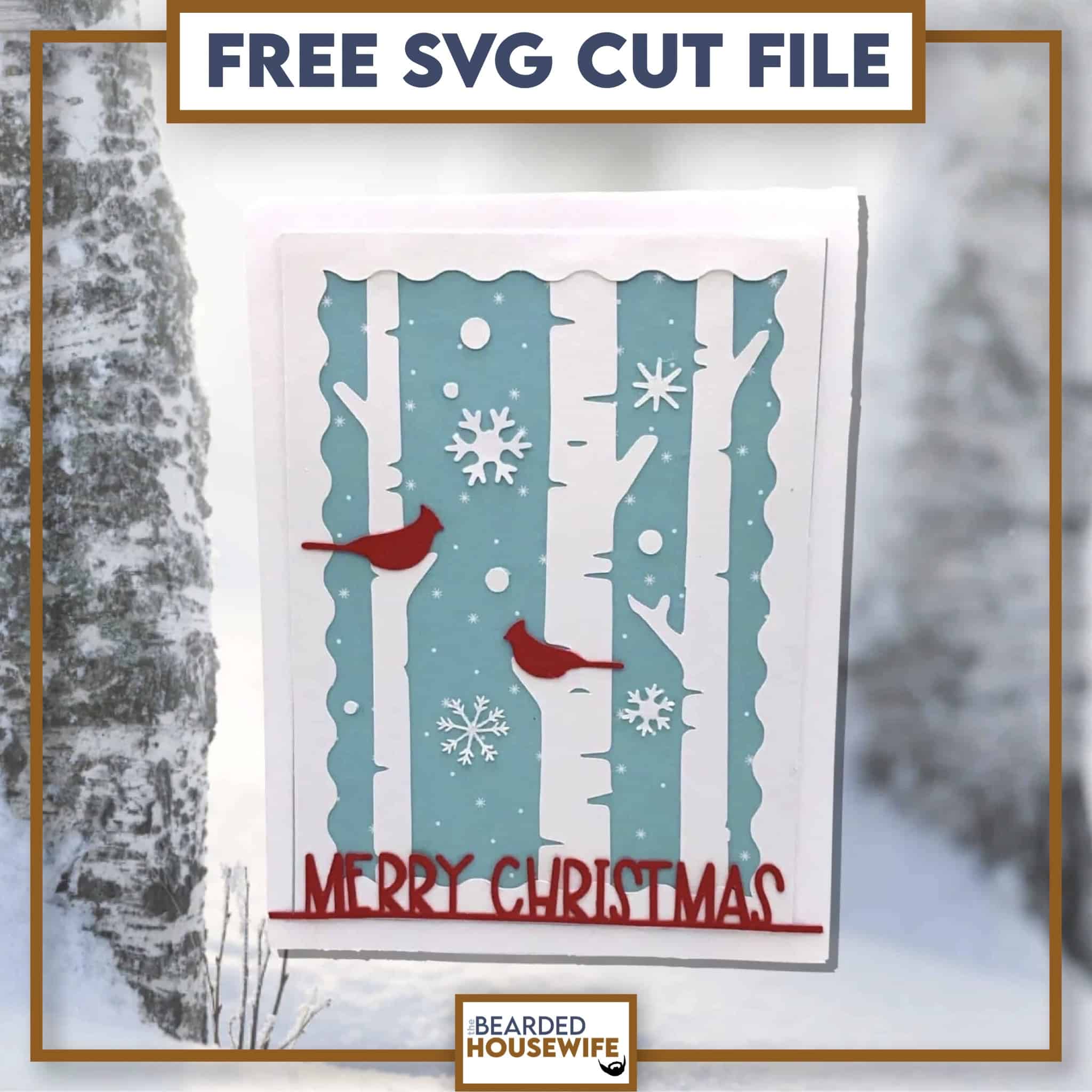 How to Make Christmas Cardinal Cards - The Bearded Housewife