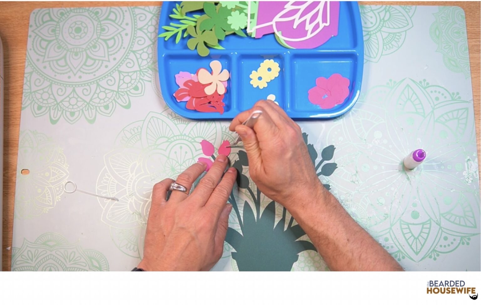 How to Make a Layered Flowers in Vase Paper Art - The Bearded Housewife